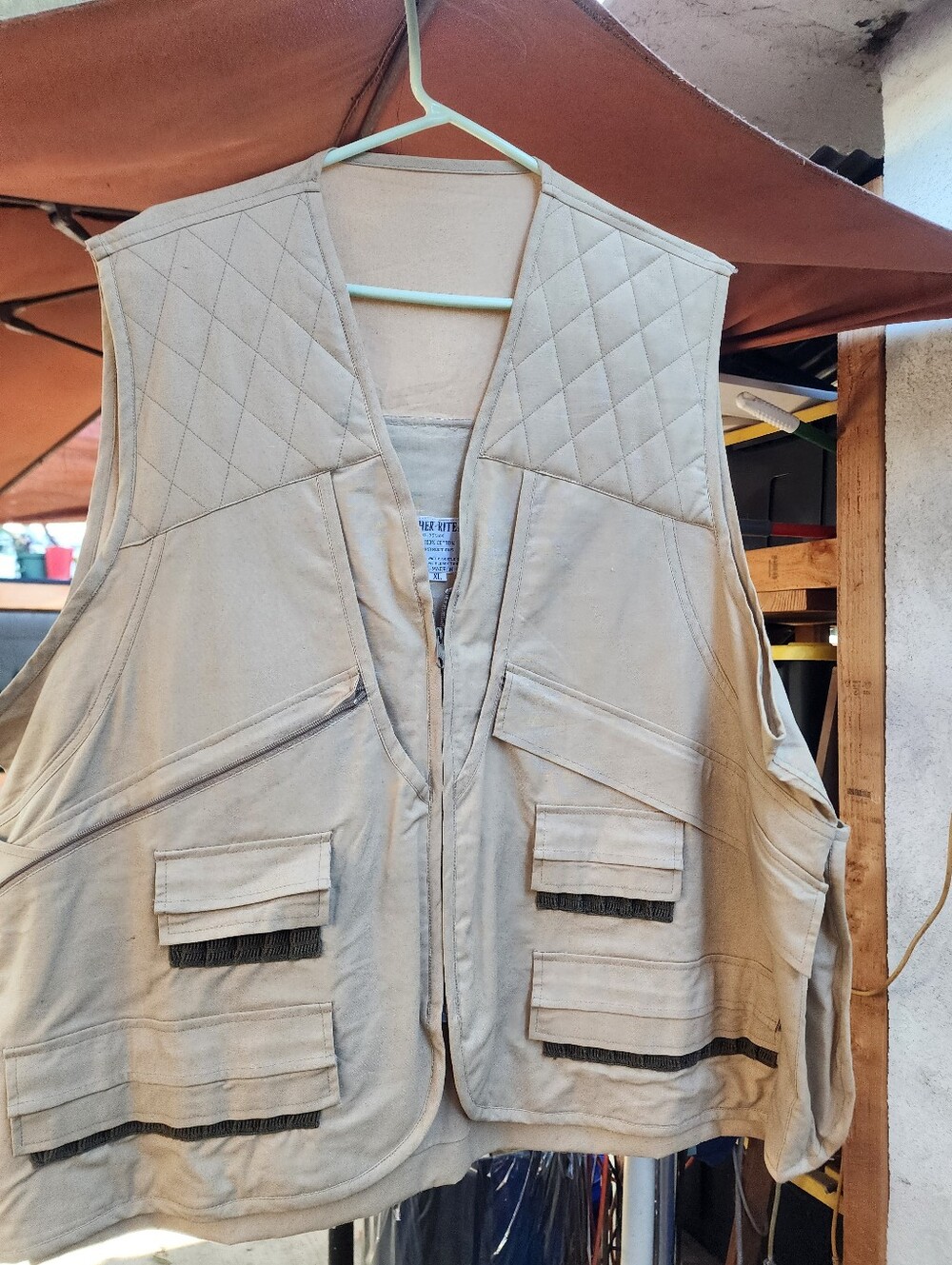 Canvas Utility Hunters Field Vest - Beige